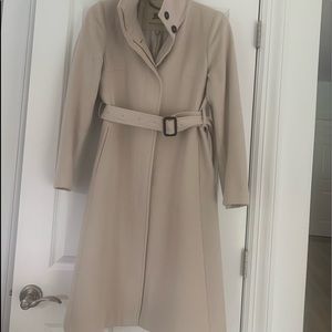 Burberry oyster colored wool coat